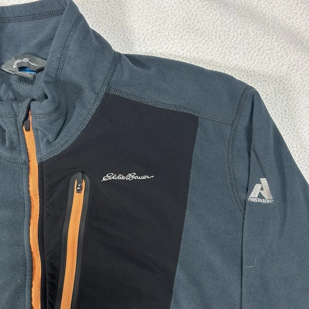 Eddie Bauer Pullover Mens XL Gray First Ascent Fleece Half Zip‎ Sweater Layer